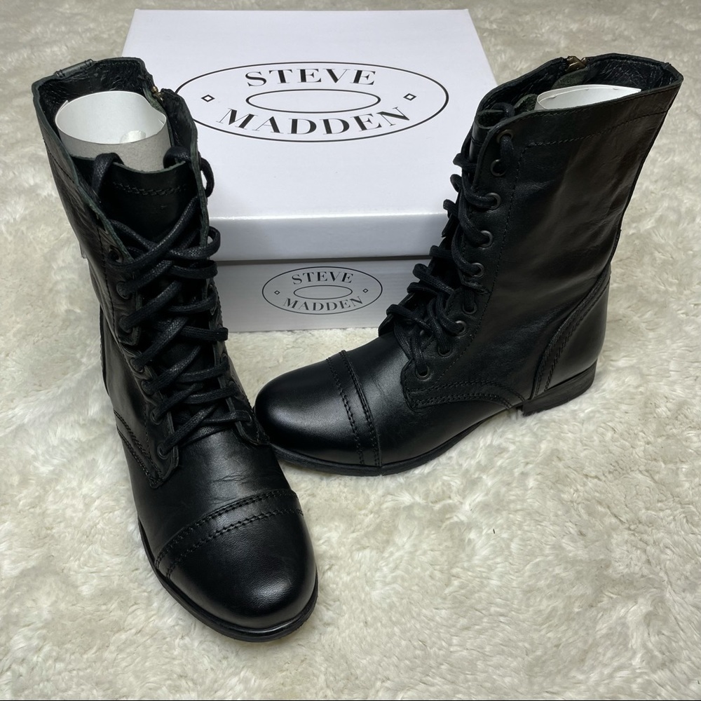 NWB Steve Madden Troopa Leather Boot